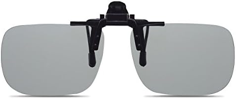 Wangly Polarized Rectangle Photochormic Clip On Flip Up Sunglasses Over Prescription Glasses Frames