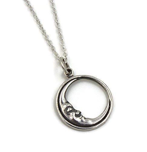 Man In The Moon Necklace, Crescent Moon 