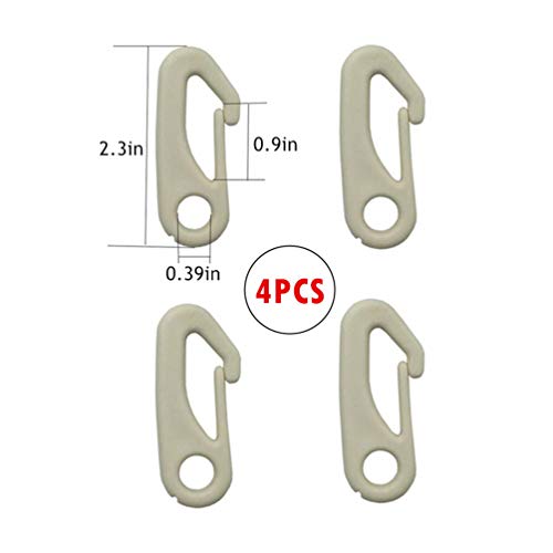 PISSION Flagpole Hardware Repair Kits - 3" Gold Ball / 2pcs 46ft Flag Halyard Rope / 4" Cleat Hook / 4pcs Flag Clip Hooks/Hex Nuts/Flat Washers/Flagpole Truck for 2" Top - Thumbnail 3