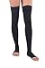 Jomi Compression Thigh High Stockings Collection, 20-30mmHg Surgical Weight Open Toe 241 (Medium, Black)
