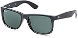 Ray-Ban Justin Sunglasses (RB4165) Black/Green Plastic - Non-Polarized - 54mm