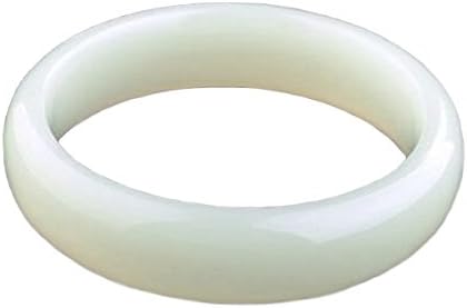 Jade Legend Milky White Natural Smooth Jade Bracelet