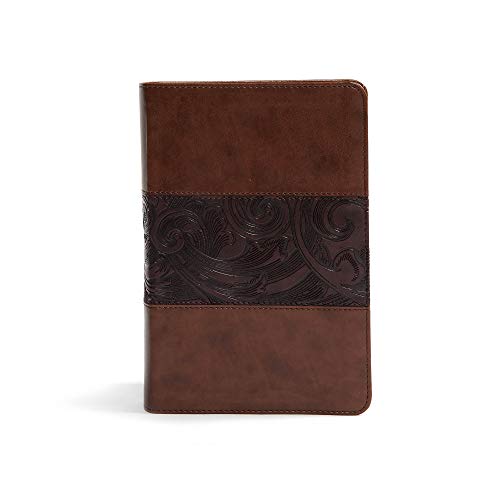 CSB Study Bible, Personal Size Edition, Mahogany LeatherTouch, Red Letter, Study Notes and Commentary, Illustrations, Ribbon Marker, Sewn Binding, Easy-to-Carry