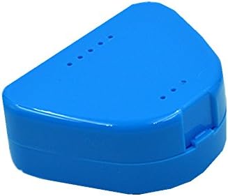 CHTH Denture Protecting Bath Storage Case Container and Dental False Teeth Case Box with Kinds of Colors (blue)
