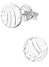 Hypoallergenic Sterling Silver Volleyball Sports Stud Earrings for Kids (Nickel Free)