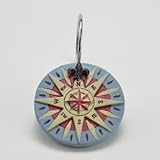 Nautical Ocean Beach Compass Shower Curtain Hooks Set of 12
