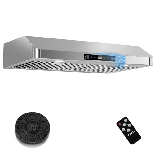 SNDOAS Under Cabinet Range Hood 30 inch,Stainless Steel Ducted/Ductless Range Hood with
