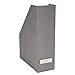 Bigso Viktoria Magazine Organizer - Durable Magazine Holder for Papers, Manuals and More with Metal Label Holder - File Organizer for Office Desks - 4in x 9.7in x 12.7in - Grey