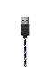 Tweedz Blue Braided Micro USB Cable Android Phone Charger - Durable, Tangle Free Smartphone Cord & Wall Adaptor
