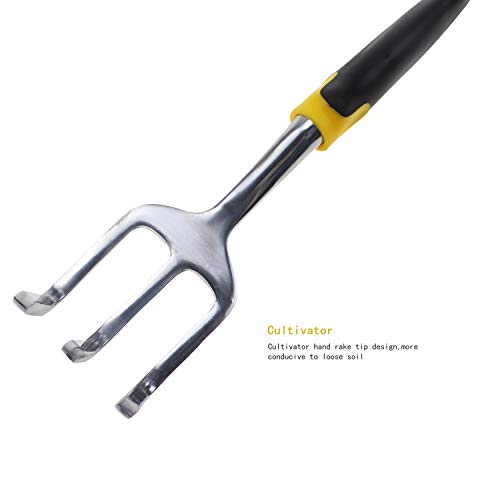 Kalim 3 Piece Garden Tools Set, Stainless Steel Heavy Duty Gardening kit with Soft Rubberized Non-Slip Handle - Thumbnail 4