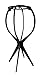 Magic Wig Stand Multi-purpose Use - Travel Friendly Foldable Flexible Plastic (Black)