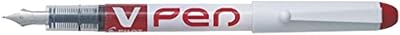Pilot V Pen SVPN-4W R Disposable Fountain Pen Red Box of 12
