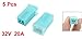 uxcell Cyan Plastic Female PAL Fuse 20A for Cars 5 Pcs