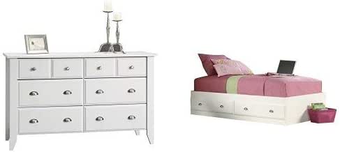 Amazon.com: Sauder Shoal Creek Dresser and Mates Bed, Soft ...
