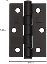 Excel XL965-BLK 3" Matt Black Grade 7 Ball Bearing Door Hinges Pair view 3