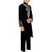 CG Costume Men's Black Tuxedo T'Challa 3D Print for Black Panther Cosplay Costume Large