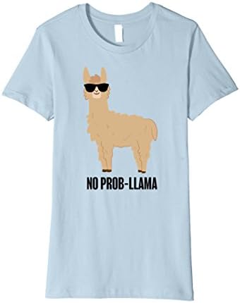 Womens No Prob-llama Tee by Trending Farm Shirt Large Baby Blue