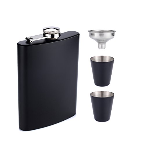 Aw pocket hip flask 8 oz - premium stainless steel flas…