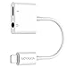 iPhone 8 Lightning Charger Headphone Jack 3.5mm iphone dongle Headphone Audio Adapter 2A Fast Charge Headphone Splitter - Compatible with IOS 11 (no call function or data transfer capability) MOYAGOA