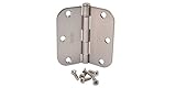 (Pack of 50) Kesler 3 1/2 Inch Satin Nickel Door Hinges (5/8" Radius Corners)