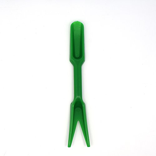 Garden Hand Tool Kit Mini Flower Seed Dispenser Adjustable Size Disseminator Seeding Sower Starting Digging Plastic Hole Puncher with 10pcs White Greenhouse Nursery Waterproof Plant Label State Tags