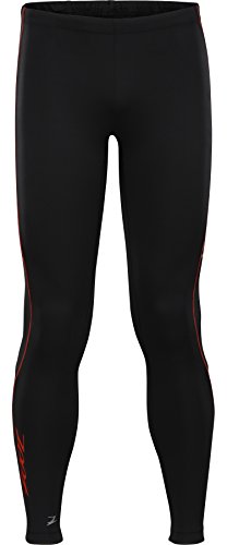 ZOOT SPORTS Men's Liquid Core+ Tights, Small, Black/Solar Flare