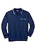 Kingsize Men's Big & Tall Long-Sleeve Banded Bottom Tipped Polo
