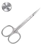 PRECISION 4 Inch Curved Cuticle and Nail Scissors - Personal Care Manicure and Pedicure Tool - Easy Way to Maintain Well Groomed Healthy Nails, Hands and Feet