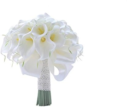 18 Calla Lily Bridal Wedding Bouquet 18 head Latex Real Touch PE Flower Bouquets Bridal Wedding Bouquet