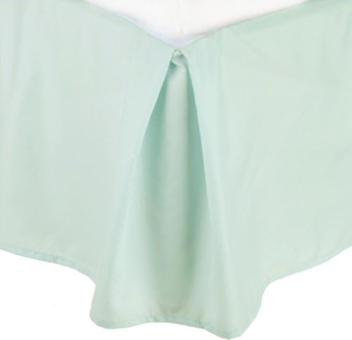 Lamma Loe Solid Tailored Bed Skirt/Dust Ruffle, Twin, Aqua Sage