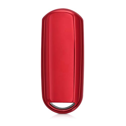 kwmobile autosleutelhoes compatibel met Mazda 2-knops Keyless Go autosleutel - TPU beschermhoes in hoogglans rood - Afbeelding 5