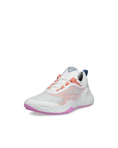 ECCO Women's Biom Hybrid 5 Mesh Golf Shoe, White/Burnt Coral/White, 10-10.5 at Amazon