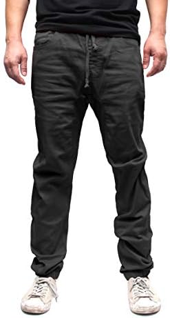 Americano Men's Drop Crotch Jogger Twill Pants