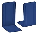 Acrimet Premium Bookends (Deep Blue Color) (1 Pair Pack)