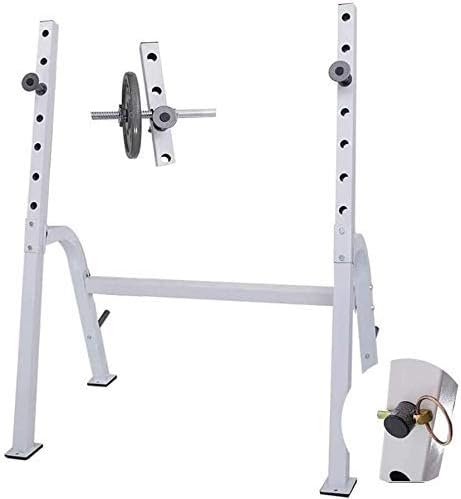 スクワットラックバーベルシェルフブラケット調節可能なベンチ多機能スクワットベンチプレススプリットスクワット ラックはバーベルラックを自由に引っ込めることができます商業フィットネス