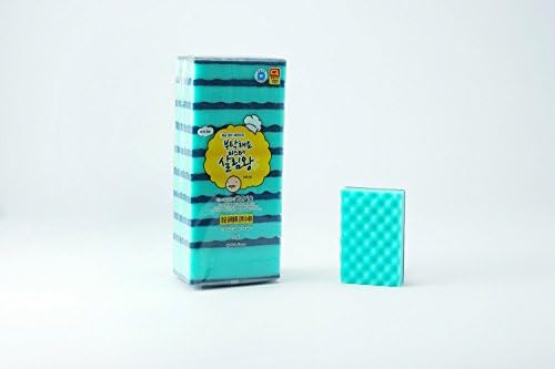 Antibacterial Both Sided Multi-purpose Scrubber, Flexible and Durable, Green, 10 Pieces, Size: 115x75x30mm