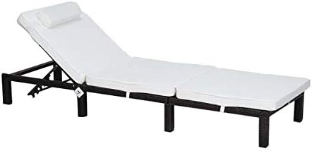 Rtyrytiiu garden furniture Rattan Sun Lounger