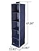 STORAGE MANIAC 5-Shelf Hanging Closet Organizer with Loop Closure, Polyester Canvas Cloth Hanging Shelf