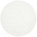 SAFAVIEH Faux Sheep Skin Collection 6' Round Ivory FSS235A Silken Glam 2.35-inch Thick Area Rug