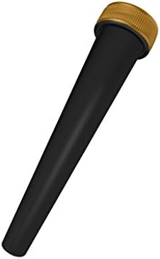 Airtight Odor Resistant rb doob Tubes - EXTRA TIGHT SEAL with Joint Holder Plastic Rolling Cone Tube–Water Proof Smell Proof Cigarette Case Odor Proof Container- 98m (20, Black Non Transparent)