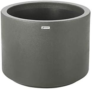 Amazon リッチェル Addrx 底面給水機能付き大型プランター タウンプランターws プレーン 丸60型 ガーデニング エクステリア ダークグレー 洗面 脱衣所用設備
