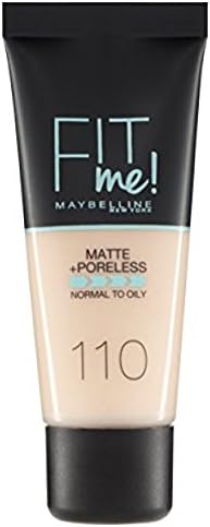 Maybelline Fit Me Matte and Poreless Foundation for Normal to Oily Skin 30ml 110 Porcellain