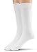 Silky Toes Lenzing™ Modal 2Pk Flat Men’s Dress Crew Socks, Super Soft Socks (10-13, White (Flat Knit-2 Pairs))