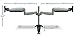 Mount-It! Dual Arm Monitor Mount | Dual Monitor Arm Stand | Two Full Motion Articulating Adjustable Gas Spring | Fits 22 23 24 27 Inch VESA Compatible Computer Screens | C-Clamp Desk Mount