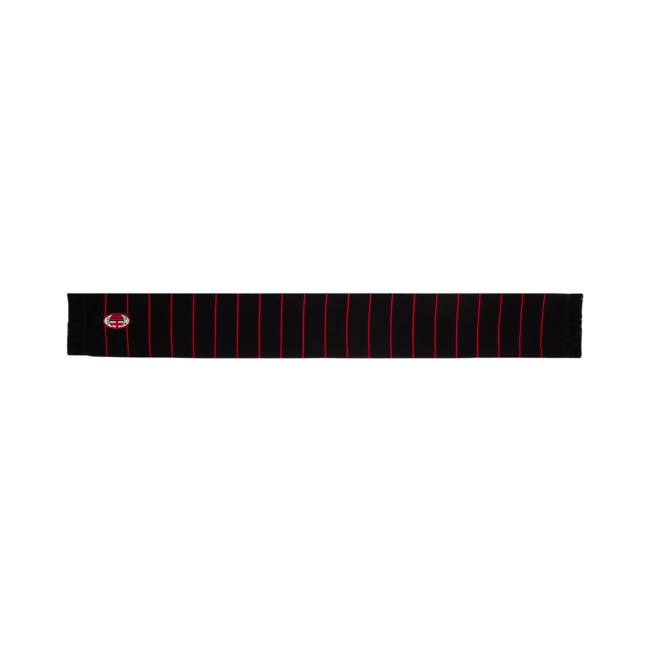 AC Milan Official Acrylic Scarf - Official Product - Various Designs and Lettering, red/black, One Size
