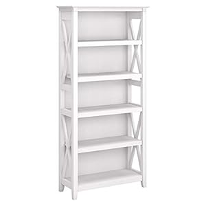 Bush Furniture Key West 5 Shelf Bookcase in Bing Cherry