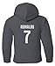 Spark Apparel Soccer Shirt #7 Cristiano Ronaldo Juve CR7 Boys Girls Youth Hooded Sweatshirt (Gray, Youth Large)