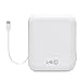 LABC Power Bank 10400mAh Dual-Port USB Charger 2.4A 1.0A FAST Charge Built in 5pin cable, Strict Safty Approval CE FCC RoHS KC, - For iPhone 5s 5c 5 6, iPad Air mini, Galaxy S5 S4, Tab 2, Note 4 3 2, LG G3, Nexus, HTC One M8, MOTO X, PS Vita and More PSP Digital Camera Nook Bluetooth BT speaker (Shiny White)