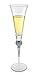 Kovot Elegant Champagne Toasting Flutes With Silver Accents - Set of 2-6-Ounces Each