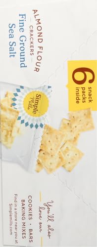 SIMPLE MILLS ALMOND FLOUR CRACKERS, FINE GROUND SEA SALT SNACK PACKS – GLUTEN FREE, VEGAN, HEALTHY SNACKS, 4.9 OUNCE (PACK OF 1)